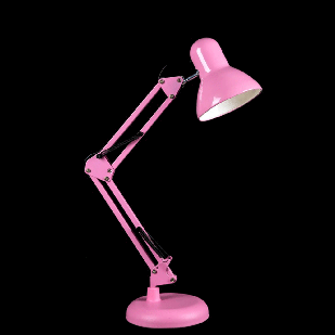 Настільна лампа на струбцині і підставці рожевого кольору під лампочку E27 VL-NSM-911A (PINK)