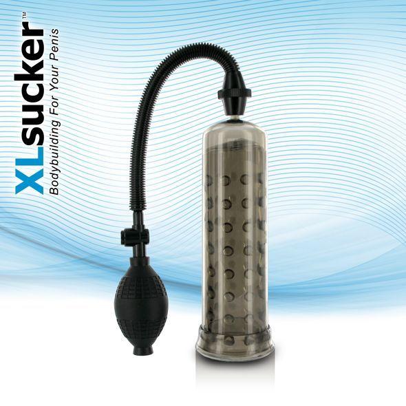 Вакуумна помпа для чоловіків XLsucker Penis Pump Black/Transparant/Blue 19,5 см