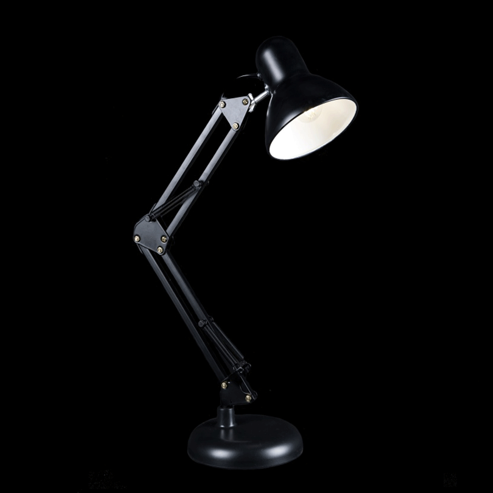 Настільна лампа на струбцині і підставці чорного кольору під лампочку E27 VL-NSM-911A (BLACK), фото 1