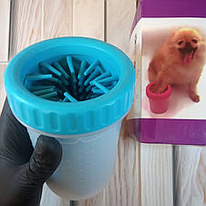 Лапомойка для собак і кішок стакан для миття лап тварин Soft pet foot cleaner Pink (Для великих) Синій, фото 2