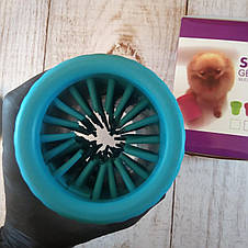 Стакан для миття лап, лапомойка для собак Soft pet foot cleaner Pink (Для великих собак) Синій, фото 3