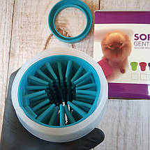 Стакан для миття лап, лапомойка для собак Soft pet foot cleaner Pink (Для великих собак) Синій, фото 3