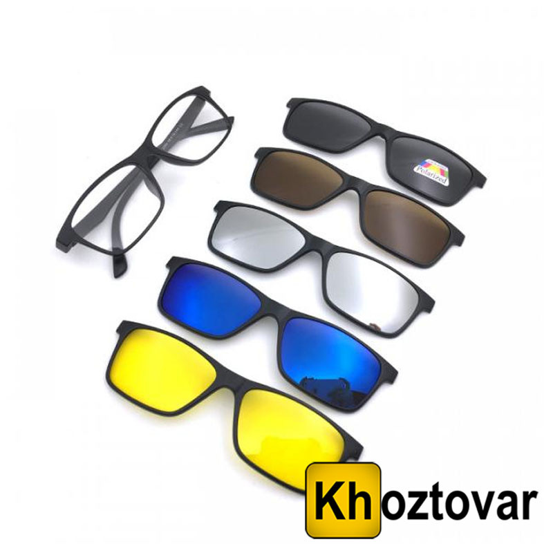 Окуляри сонцезахисні антивідблискові 5 в 1 Magic Vision