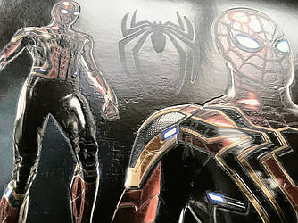 Плакат Людина-павук Пітер Паркер на полотні на стіну за номерами №3 50 см х 35 см