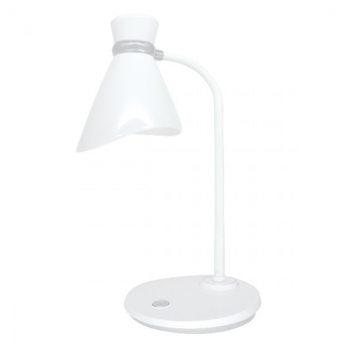 Настільна лампа 60Вт Е27 NIDA під LED лампу біла Horoz Electric