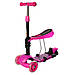 Самокат дитячий біговел 5 в 1 iTrike JR 3-026-P рожевий з батьківською ручкою, фото 4