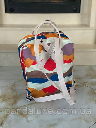 Рюкзак стильний яскравий Fjallraven Kanken Art 16л камуфляж світлий, фото 4