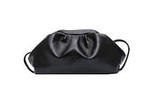 Модная женская сумка пельмень чёрная