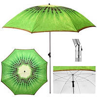 Усиленный пляжный зонт (1.8 м. Киви) складной большой зонт с наклоном от солнца для пляжа (NT)