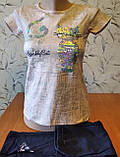 Дитячий комплект для дівчинки Угорщина Блиск футболка та бриджі 5-7 років, фото 2