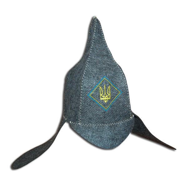 Шапка для лазні "Будьонівка з гербом", (економ)