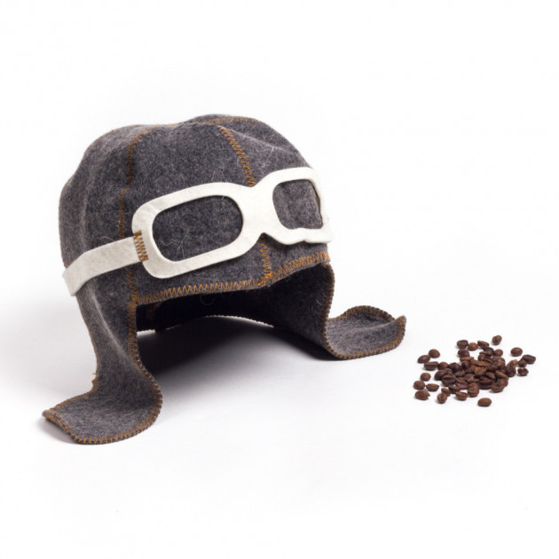 Шапка для лазні "Льотчик", (вовна)