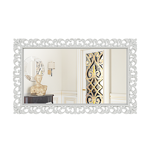Дзеркало настінне прямокутне Casa Verdi Classic 110 см х 180 см З рамою МДФ, розмір дзеркала 80 см х 150 см
