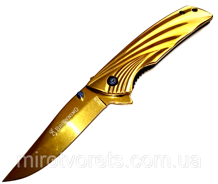 Ніж складаний Browning Goldman 2017A золотий