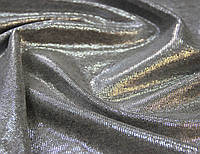 Костюмна тканина італійська вовняна сіра зі сріблястим люрексом G 316