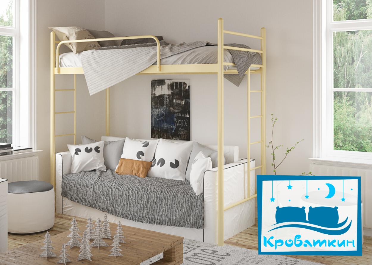 Металеве ліжко Едельвейс Чердак Тенеро