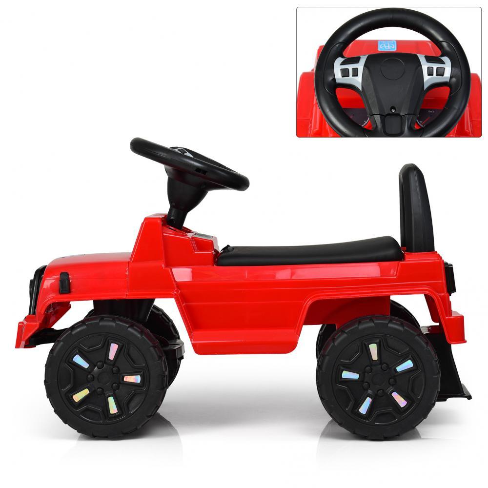 Джип дитячий каталка BAMBI M 3898L-3 шкіряне сидіння червоний