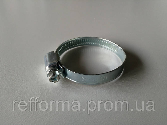 Хомут червячный 32-50 W1 (Оцинкованный) (ID#1134542230), цена: 5.28 ...