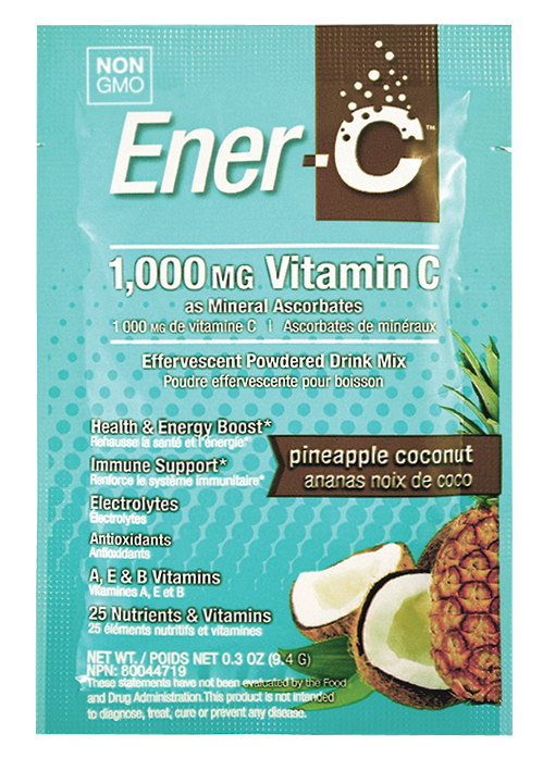 Вітамінний Напій для Підвищення Імунітету, Смак Ананаса і Кокоса, Vitamin C, Ener-C, 1 пакетик, фото 1
