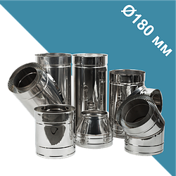 Димоходи Ø180/250 мм нерж/нерж