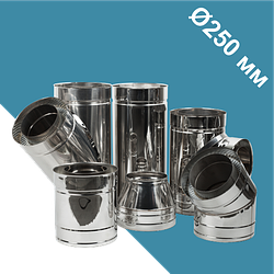 Димоходи Ø250/320 мм нерж/нерж