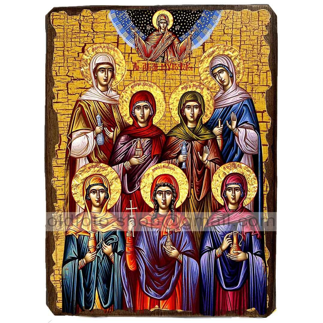 Ікона Дружини-мироносиці ,ікона на дереві 130х170 мм, фото 1