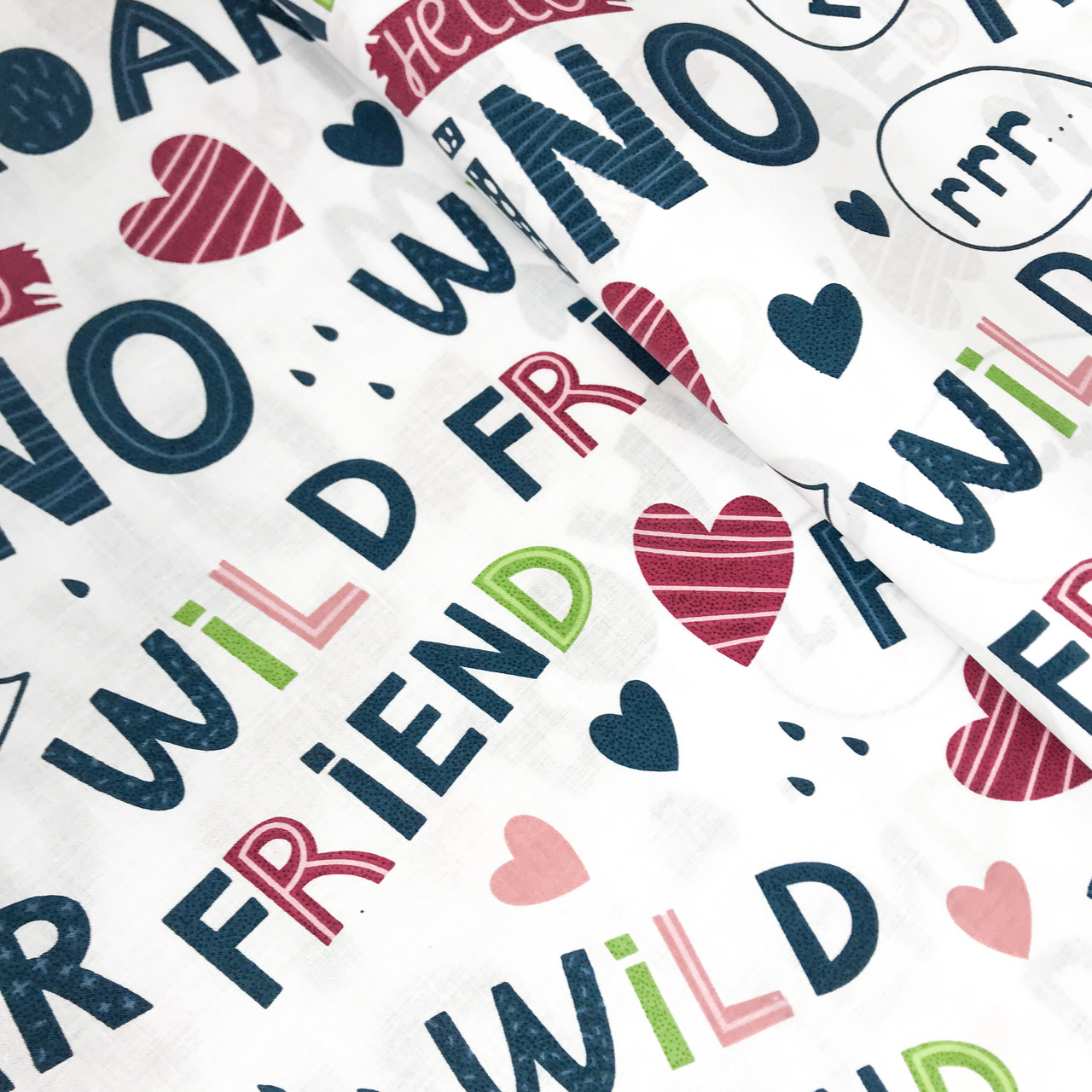 Бязь Gold бавовняна "Wild Friend на білому" 220см