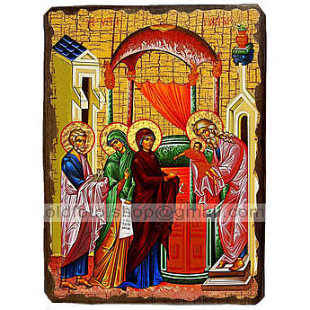 Ікона Стрітення Господнє ,ікона на дереві 130х170 мм