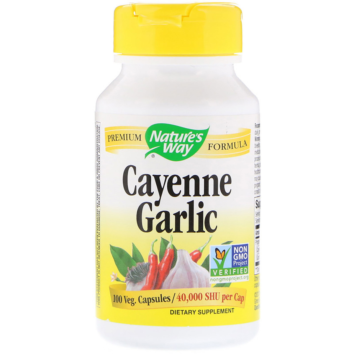 Кайенский Перець і Часник, Cayenne Garlic, nature's Way, 100 капсул, фото 1