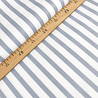 Бязь Gold бавовняна "блакитна смужка 1см" 220см, фото 2