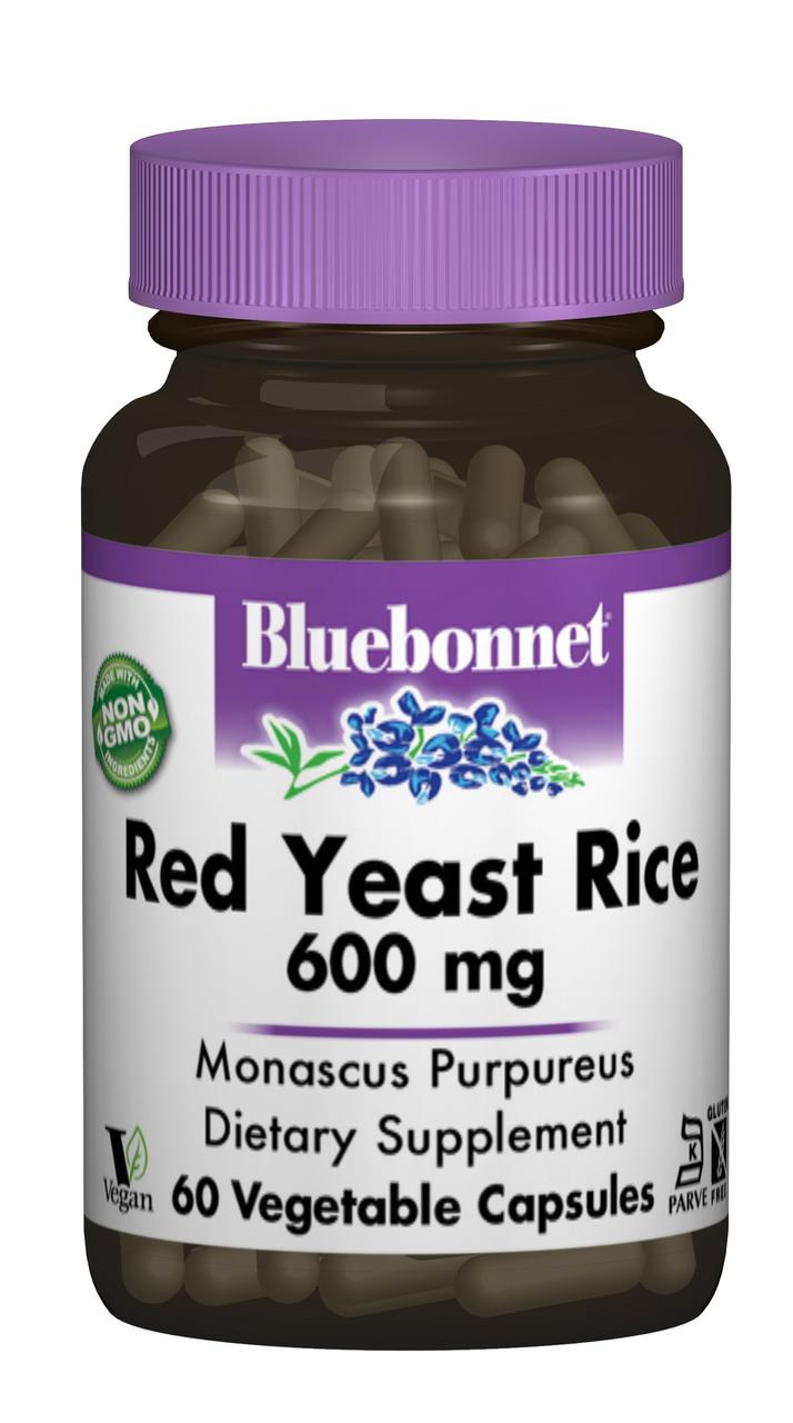 Червоний Дріжджовий Рис 600мг, Bluebonnet Nutrition, 60 гельових капсул
