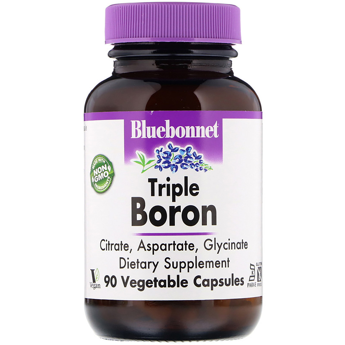 Потрійний бор 3мг, Bluebonnet Nutrition, Triple Boron, 90 капсул вегетаріанських