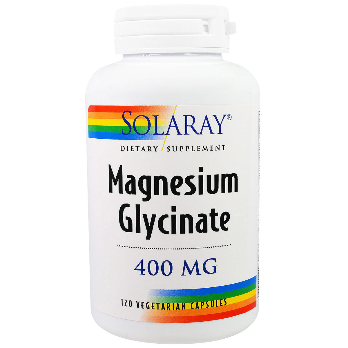 Магній Гліцинат, Magnesium Glycinate, Solaray, 400 мг, 120 вегетаріанських капсул, фото 1