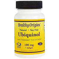 Убихинол 100мг, Healthy Origins, 7 желатинових капсул