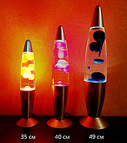 Лава лампа з парафіном 35 см помаранчева нічник світильник воскова лампа Magma Lamp парафінова лампа, фото 3