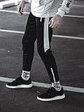 Спортивний чоловічий костюм молодіжна весна худі штани бавовна білий із чорним Київ, фото 3