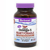 Омега-3 Формула для Сердца, Bluebonnet Nutrition, Omega-3 Heart Formula, 60 желатиновых капсул