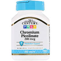 Хром Піколінат, 200 мкг, 21st Century, 100 таблеток