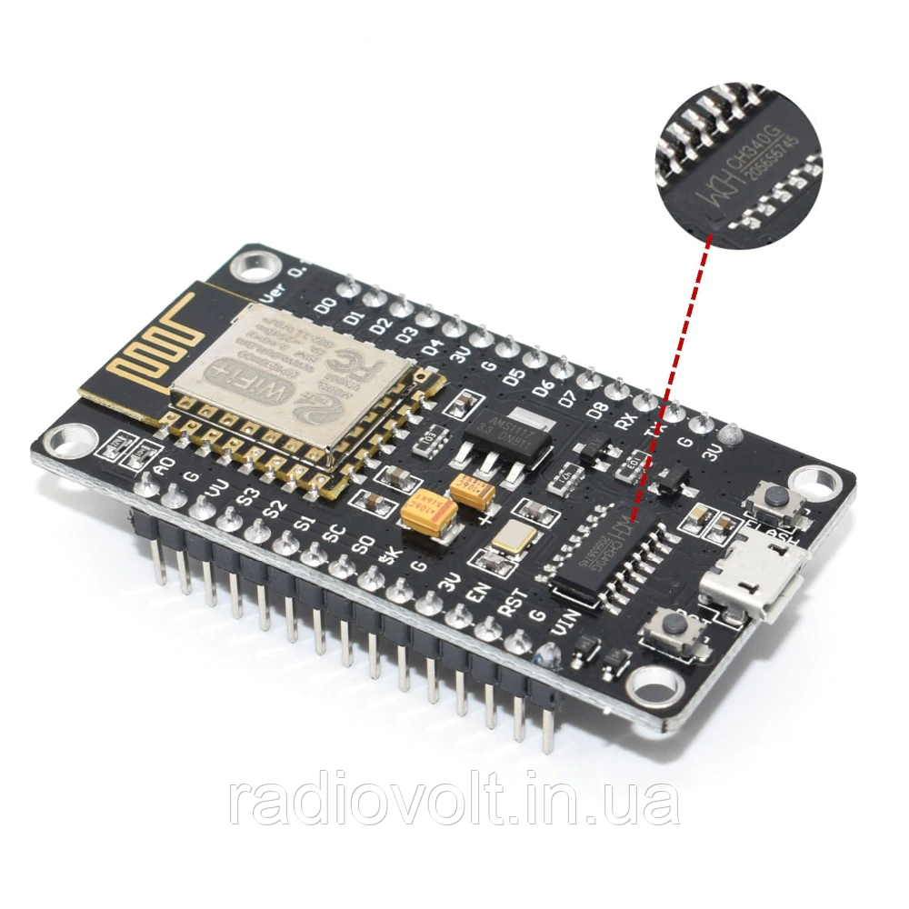 WI-FI модуль NodeMCU Lua V3, ESP8266, CH340