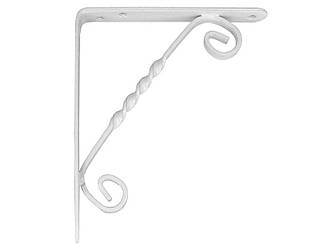 Посилена консоль для дерев'яних полиць AMG-8835 білий 200х150 мм