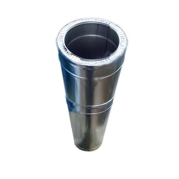 Труба-удленитель двустенная из нержавеющей стали (0,5-1м, 1.0 мм) в нержавеющем кожухе - фото 1 - id-p159940791