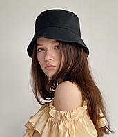 Літня панама жіноча молодіжна D.Hats чорного кольору