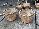 Кошик плетений з лози для багетів, булочок, що супутніє в магазині, фото 2