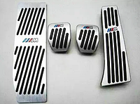 Накладки на педали BMW 1й серии E90-E93, E87, E84 МКПП (алюминий, без сверления)