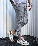 Чоловічі штани карго M317 сірі, фото 2