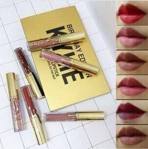 Набор губная Помада от Kylie Jenner birthday Edition жидкая матовый Блеск - фото 2 - id-p1191668742