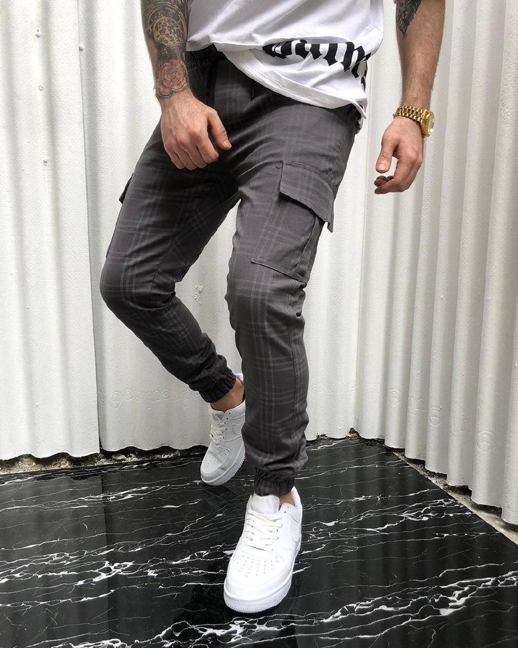 Чоловічі штани карго M321 сірі, фото 1