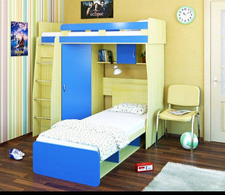 Двоярусне ліжко з мобільним спальним місцем ДКМС 0306, фото 2
