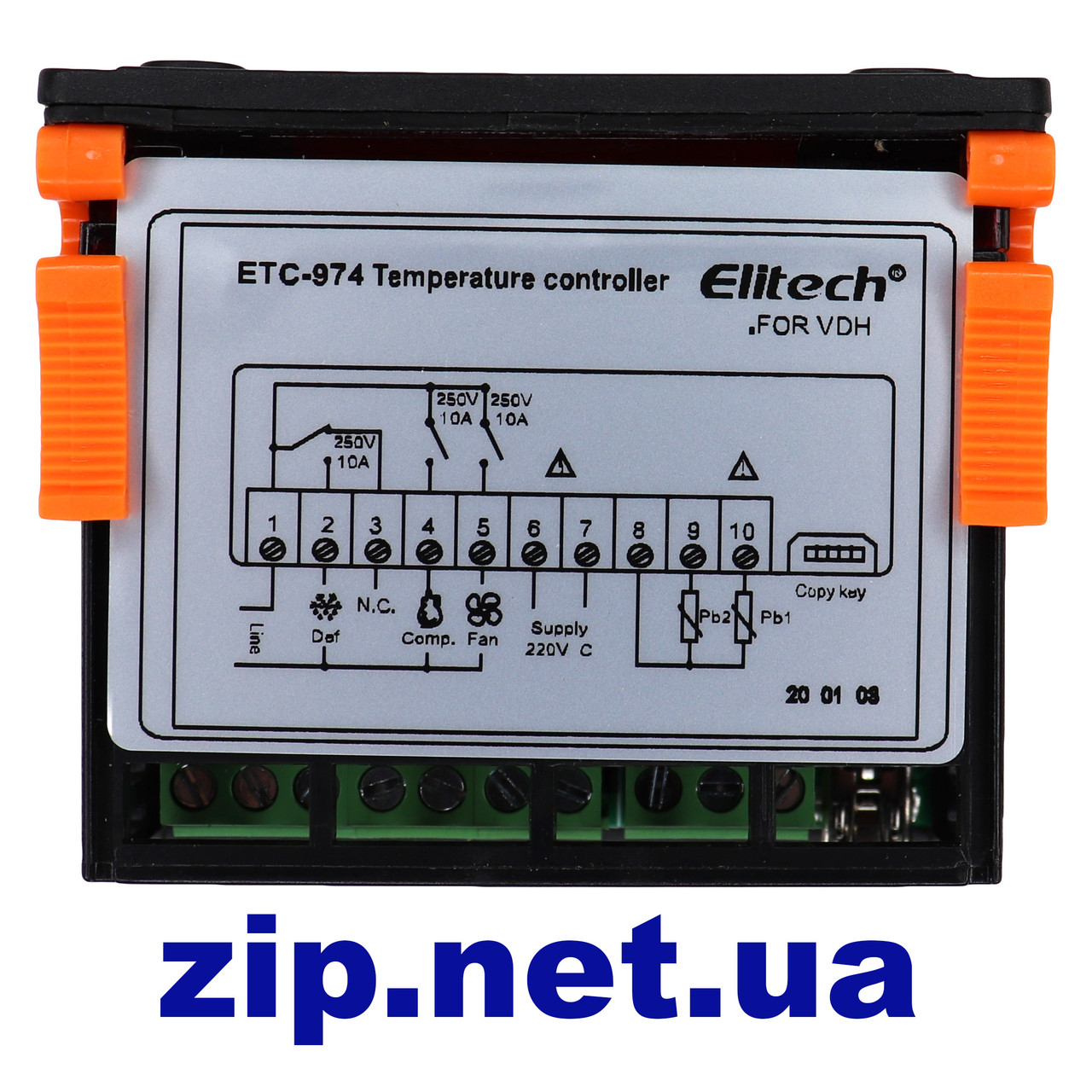 Контроллер Elitech ETC 974 термостат (элитеч) 2 датчика - фото 2 - id-p31256857