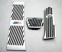 Накладки на педали BMW M-Performance 5, 6, 7й, X3, X4 серии АКПП (алюминий, без сверления)